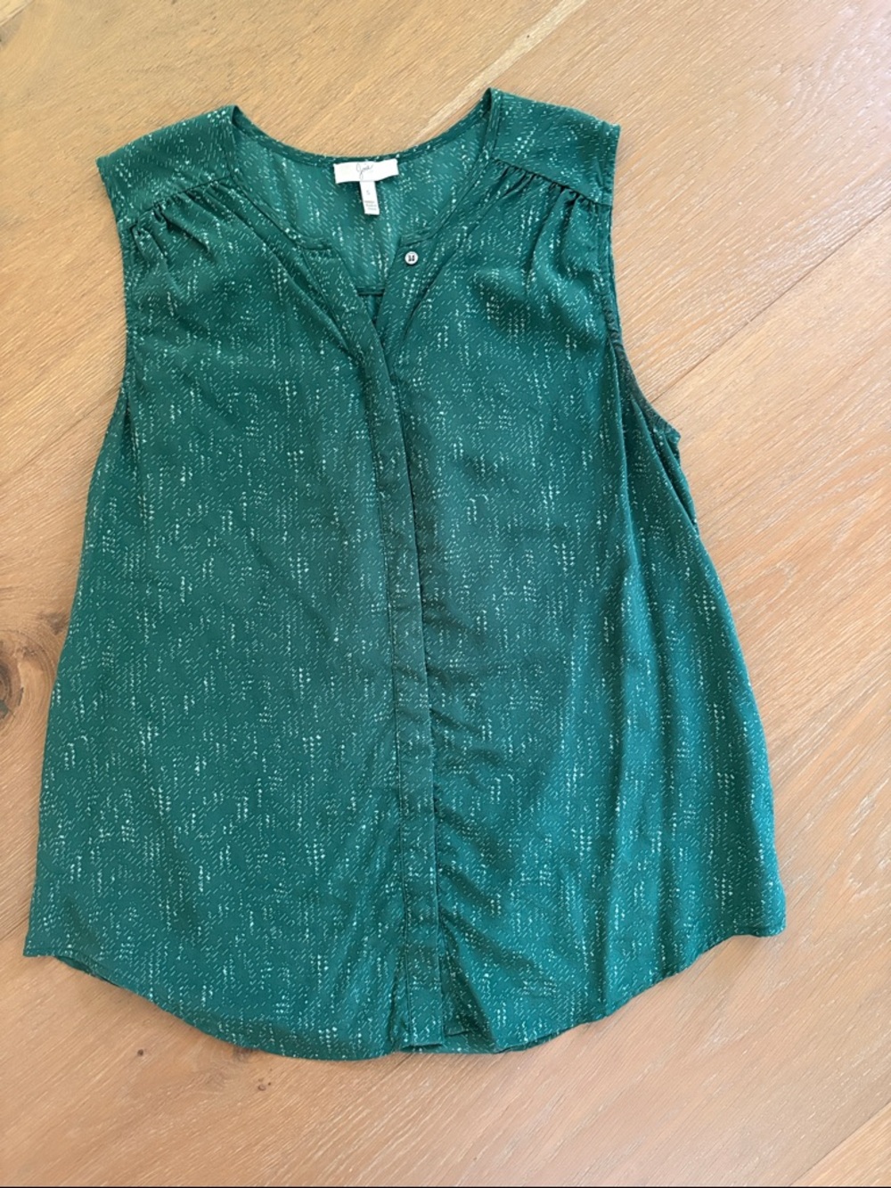 Joie Green 100% Silk Sleeveless Blouse